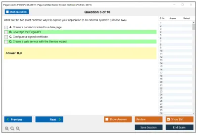 Pegasystems PEGAPCSSA86V1 Pega Certified Senior System Architect (PCSSA) 86V1 Practice test exam simulator test engine exam Prep practice test questions answers Image 3