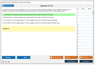 Google Associate-Cloud-Engineer Google Cloud Certified - Associate Cloud Engineer Practice test exam simulator test engine exam Prep practice test questions answers Image 6
