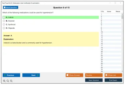 Test Prep MACE Medication Aide Certification Examination Practice test exam simulator test engine exam Prep practice test questions answers Image 9