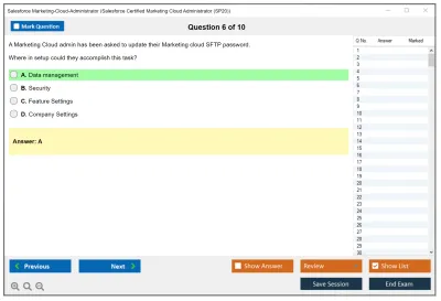 Salesforce Marketing-Cloud-Administrator Salesforce Certified Marketing Cloud Administrator Practice test exam simulator test engine exam Prep practice test questions answers Image 6