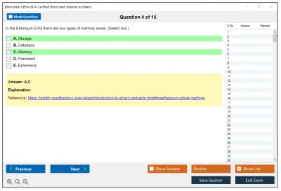 Blockchain CBSA BTA Certified Blockchain Solution Architect Practice test exam simulator test engine exam Prep practice test questions answers Image 4