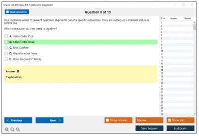 Oracle 1z0-900 Java EE 7 Application Developer Practice test exam simulator test engine exam Prep practice test questions answers Image 9