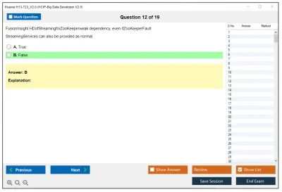 Huawei H13-723_V2.0 HCIP-Big Data Developer V2.0 Practice test exam simulator test engine exam Prep practice test questions answers Image 12