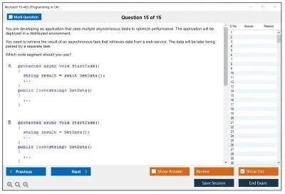 Microsoft 70-483 Programming in C# Practice test exam simulator test engine exam Prep practice test questions answers Image 15