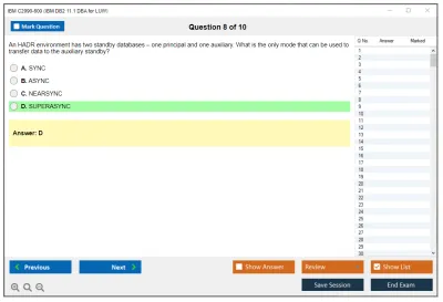 IBM C2090-600 IBM DB2 11.1 DBA for LUW Practice test exam simulator test engine exam Prep practice test questions answers Image 8