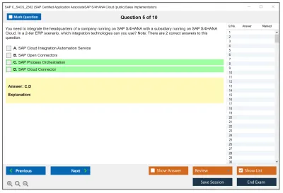 SAP C_S4CS_2302 SAP Certified Application AssociateSAP S/4HANA Cloud (public)Sales Implementation Practice test exam simulator test engine exam Prep practice test questions answers Image 5