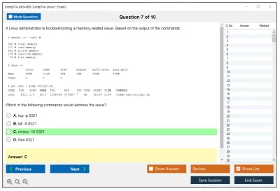 CompTIA XK0-005 CompTIA Linux+ Exam Practice test exam simulator test engine exam Prep practice test questions answers Image 7