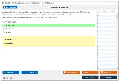 Qlik QSBA2018 Qlik Sense Business Analyst Certification Exam - June 2018 Release Practice test exam simulator test engine exam Prep practice test questions answers Image 10