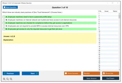 VMware 1V0-81.20 Associate VMware Security Practice test exam simulator test engine exam Prep practice test questions answers Image 3