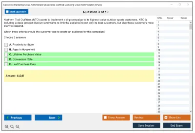 Salesforce Marketing-Cloud-Administrator Salesforce Certified Marketing Cloud Administrator Practice test exam simulator test engine exam Prep practice test questions answers Image 3