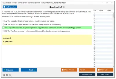 Hitachi HH0-300 HITACHI DATA SYSTEMS CERTIFIED EXPERT – REPLICATION SOLUTIONS ARCHITECT Practice test exam simulator test engine exam Prep practice test questions answers Image 8