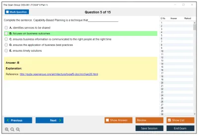 The Open Group OG0-091 TOGAF 9 Part 1 Practice test exam simulator test engine exam Prep practice test questions answers Image 5