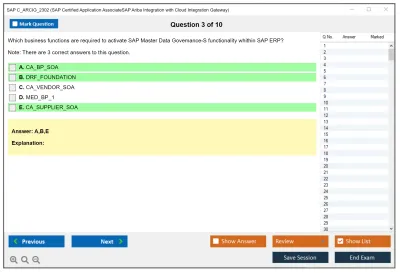 SAP C_ARCIG_2302 SAP Certified Application AssociateSAP Ariba Integration with Cloud Integration Gateway Practice test exam simulator test engine exam Prep practice test questions answers Image 3