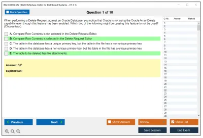 IBM C2090-552 IBM InfoSphere Optim for Distributed Systems - V7.3.1 Practice test exam simulator test engine exam Prep practice test questions answers Image 1