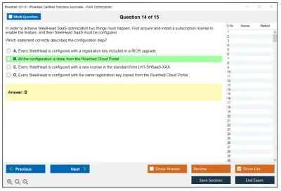 Riverbed 101-01 Riverbed Certified Solutions Associate Practice test exam simulator test engine exam Prep practice test questions answers Image 14