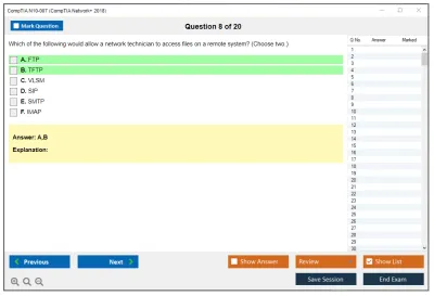 CompTIA N10-007 CompTIA Network+ 2018 Practice test exam simulator test engine exam Prep practice test questions answers Image 8