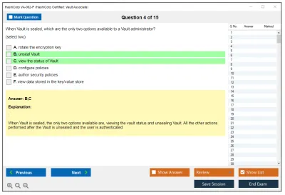 HashiCorp VA-002-P HashiCorp Certified: Vault Associate Practice test exam simulator test engine exam Prep practice test questions answers Image 4