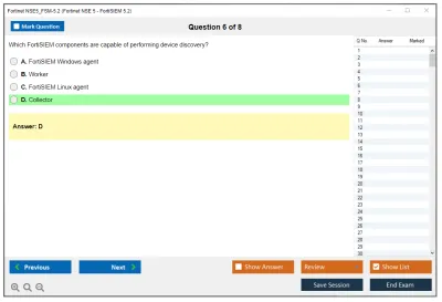 Fortinet NSE5_FSM-5.2 Fortinet NSE 5 - FortiSIEM 5.2 Practice test exam simulator test engine exam Prep practice test questions answers Image 6