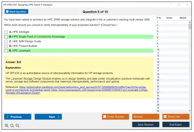 HP HPE0-S57 Designing HPE Hybrid IT Solutions Practice test exam simulator test engine exam Prep practice test questions answers Image 6