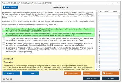Amazon AWS SAA-C03 AWS Certified Solutions Architect - Associate (SAA-C03) Practice test exam simulator test engine exam Prep practice test questions answers Image 9