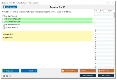 Blockchain CBSA BTA Certified Blockchain Solution Architect Practice test exam simulator test engine exam Prep practice test questions answers Image 7