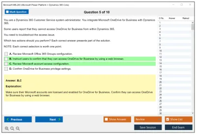 Microsoft MB-200 Microsoft Power Platform + Dynamics 365 Core Practice test exam simulator test engine exam Prep practice test questions answers Image 5