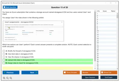 Microsoft AZ-104 Microsoft Azure Administrator Practice test exam simulator test engine exam Prep practice test questions answers Image 13