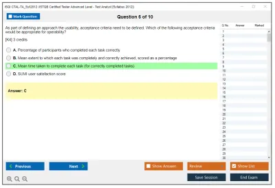 iSQI CTAL-TA_Syll2012 ISTQB Certified Tester Advanced Level - Test Analyst [Syllabus 2012] Practice test exam simulator test engine exam Prep practice test questions answers Image 6