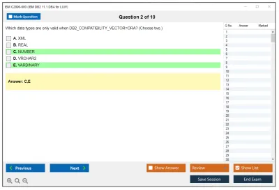 IBM C2090-600 IBM DB2 11.1 DBA for LUW Practice test exam simulator test engine exam Prep practice test questions answers Image 2