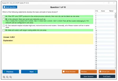 Huawei H31-124_V2.0 HCIP-Carrier IP V2.0 Practice test exam simulator test engine exam Prep practice test questions answers Image 1