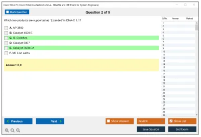 Cisco 500-470 Cisco Enterprise Networks SDA, SDWAN and ISE Exam for System Engineers Practice test exam simulator test engine exam Prep practice test questions answers Image 2