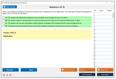 SOA C90.05 Advanced Cloud Architecture Practice test exam simulator test engine exam Prep practice test questions answers Image 4