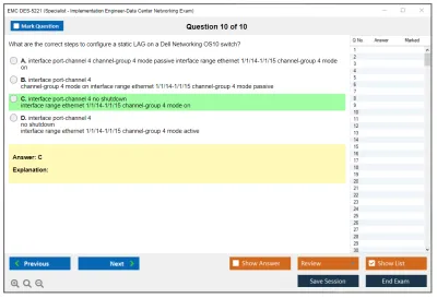 EMC DES-5221 Specialist Implementation Engineer Data Center Networking Exam Practice test exam simulator test engine exam Prep practice test questions answers Image 10
