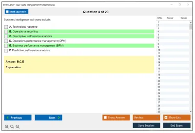 DAMA DMF-1220 Data Management Fundamentals Practice test exam simulator test engine exam Prep practice test questions answers Image 4