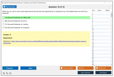 Microsoft SC-900 Microsoft Security Compliance and Identity Fundamentals Practice test exam simulator test engine exam Prep practice test questions answers Image 10