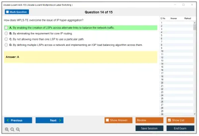 Alcatel-Lucent 4A0-103 Alcatel-Lucent Multi Protocol Label Switching Practice test exam simulator test engine exam Prep practice test questions answers Image 14