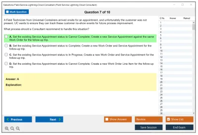 Salesforce Field-Service-Lightning-Cloud-Consultant Field Service Lightning Cloud Consultant Practice test exam simulator test engine exam Prep practice test questions answers Image 7