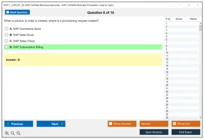 SAP C_C4HL2C_92 SAP Certified Business Associate - SAP C/4HANA Business Processes: Lead to Cash Practice test exam simulator test engine exam Prep practice test questions answers Image 6