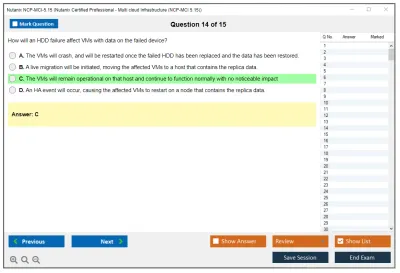 Nutanix NCP-MCI-5.15 Nutanix Certified Professional - Multi cloud Infrastructure (NCP-MCI 5.15) Practice test exam simulator test engine exam Prep practice test questions answers Image 14