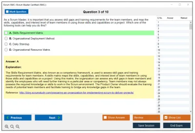 Scrum SMC Scrum Master Certified (SMC) Practice test exam simulator test engine exam Prep practice test questions answers Image 3