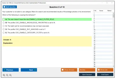 Oracle 1z0-1064-22 Oracle B2B Service 2022 Implementation Professional Practice test exam simulator test engine exam Prep practice test questions answers Image 8