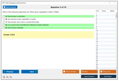 CIPS L5M3 Managing Contractual Risk Practice test exam simulator test engine exam Prep practice test questions answers Image 3