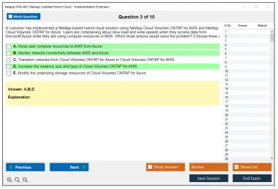 Netapp NS0-402 NetApp Certified Hybrid Cloud Implementation Engineer Practice test exam simulator test engine exam Prep practice test questions answers Image 3