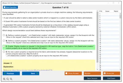 VMware 3V0-732 VMware Certified Advanced Professional 7 - Cloud Management and Automation Design Exam Practice test exam simulator test engine exam Prep practice test questions answers Image 7