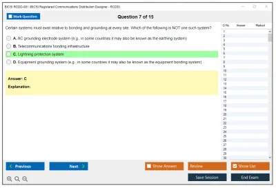 BICSI RCDD-001 BICSI Registered Communications Distribution Designer - RCDD Practice test exam simulator test engine exam Prep practice test questions answers Image 7