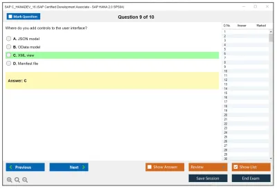 SAP C_HANADEV_16 SAP Certified Development Associate - SAP HANA 2.0 SPS04 Practice test exam simulator test engine exam Prep practice test questions answers Image 9