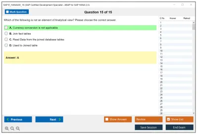 SAP E_HANAAW_16 SAP Certified Development Specialist - ABAP for SAP HANA 2.0 Practice test exam simulator test engine exam Prep practice test questions answers Image 15