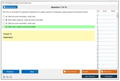 APA CPP-Remote Certified Payroll Professional Practice test exam simulator test engine exam Prep practice test questions answers Image 7