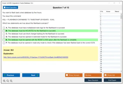 Oracle 1z0-060 Upgrade to Oracle Database 12c Practice test exam simulator test engine exam Prep practice test questions answers Image 7