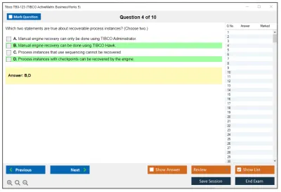 Tibco TB0-123 TIBCO ActiveMatrix BusinessWorks 5 Practice test exam simulator test engine exam Prep practice test questions answers Image 4